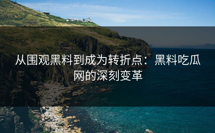 从围观黑料到成为转折点:黑料吃瓜网的深刻变革