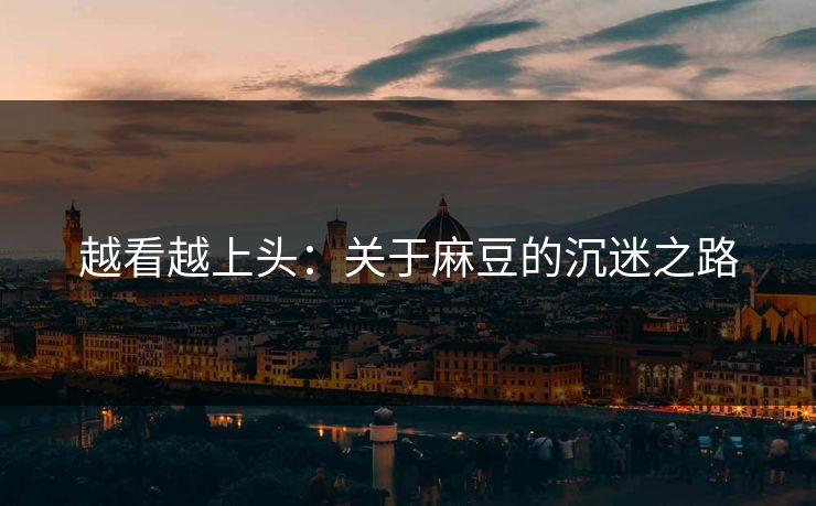 越看越上头:关于麻豆的沉迷之路 越看越上头:关于麻豆的沉迷之路